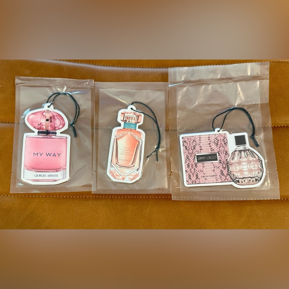 Giorgio Armani My Way, Tiffany & Co, & Jimmy Choo Air Freshener Trio